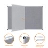 VIZ-PRO Large Fabric Bulletin Board/Foldable Notice Board Felt Gray, 72