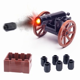 MaozyHomie Medieval Warfare Cannon 2, Weapons Pack Military, Toy Soldiers Figures, Toy Set Minifigure Compatible with Major Brands, 3 Years Old and up