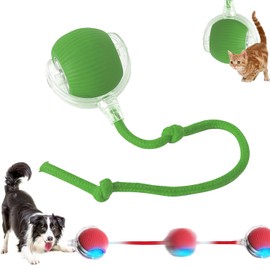 2025 New Interactive Dog Cat Toys Balls,Interactive Rolling Ball Cat Toy, 360° Smart Automatic Rolling Pet Ball, Fast Moving Toy for Dog and Cat(Green)