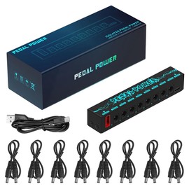 Xuegier PEDAL POWER Guitar Pedal Power Guitar Effector Power Supply 8 Isolated DC Output Guitar Effect Pedal Guitar Parts Accessories
