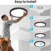 libtit 12 inch Flush Mount LED Ceiling Light Fixture, 3000K