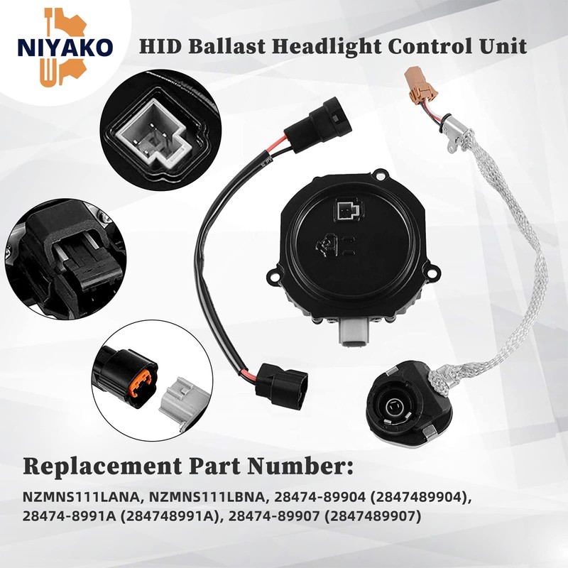 Niyako Xenon HID Ballast Headlight Control Unit with Ignitor Replacement#