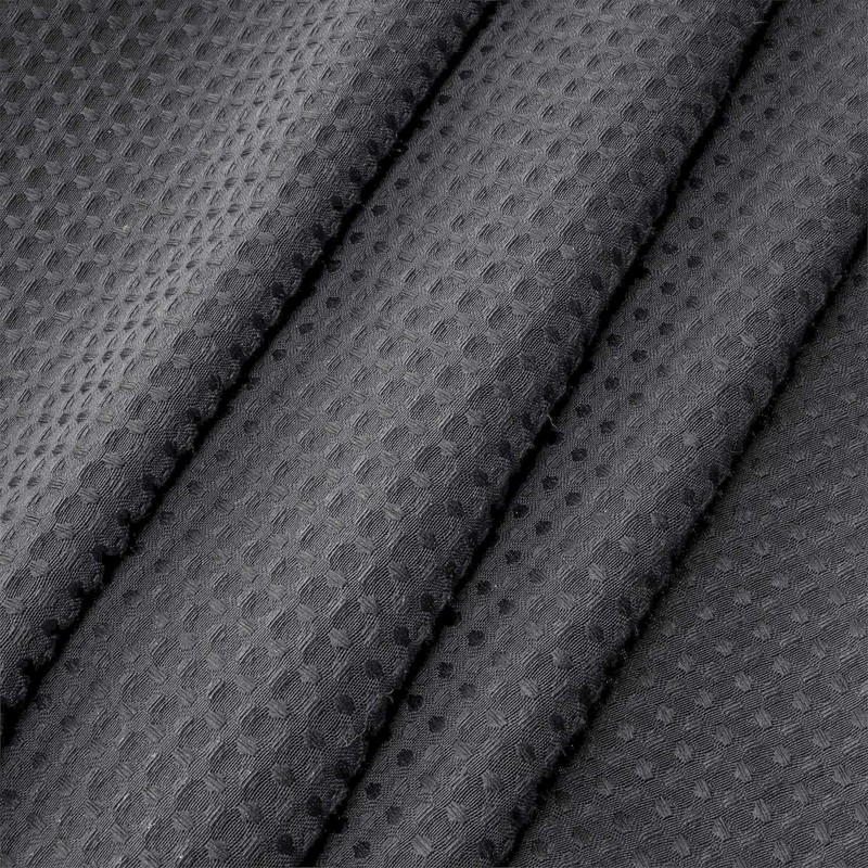 Extra Long No Hooks Required Waffle Weave Shower Curtain with