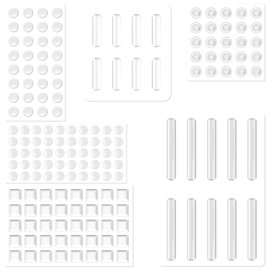 165Pcs Cabinet Bumpers Self Adhesive Clear Silicone Bumper Pads Sound Dampening Transparent Shims Furniture Noise Reducing Bumper Non-Slip Pads Wall Protector for Home Work Drawers Glass Top
