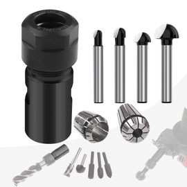 Angle Grinder Extension Shaft Set 5/8"-11 Thread Electric Drill Conversion Kit with 1/2" & 1/4" Collets Drill Angle Adapter