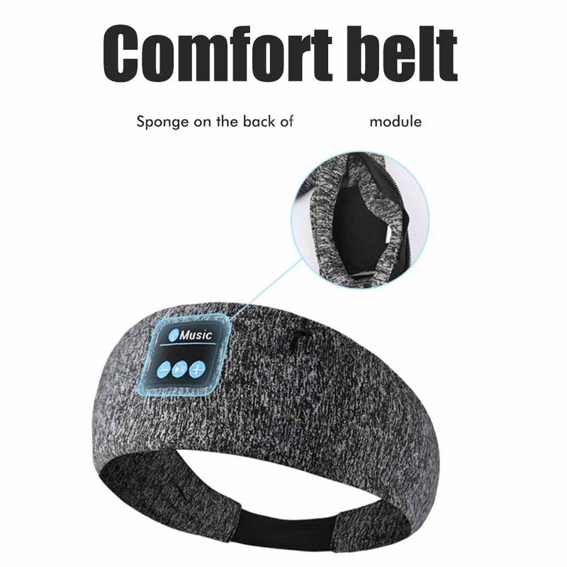 Sleep Headphones Bluetooth 5.0 Sports Headband Wireless Music Elastic Sweat