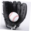 Mikinona 1pc PU Softball Glove for Comfortable Shockproof Batting Pitcher