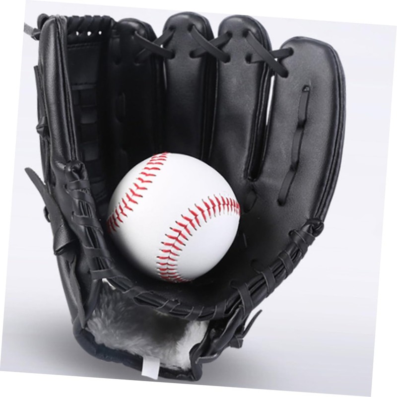 Mikinona 1pc PU Softball Glove for Comfortable Shockproof Batting Pitcher