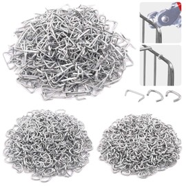 Rustark 1500 Pcs Galvanized Hog Rings Size Assorted Set with 3/8", 3/4", 1/2" Upholstery Hog Rings Set for Furniture,Fencing,Bagging, Railing, Sausage Casing, Meat bags, Shock Cords