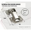 DOJA Barcelona Cabinet Hinges, Pack of 4, 104 x 44