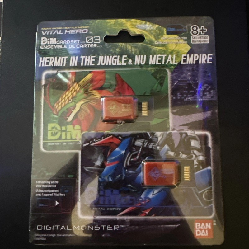 Bandai 2x DIGIMON Vital Bracelet Dim Cards - Hermit in