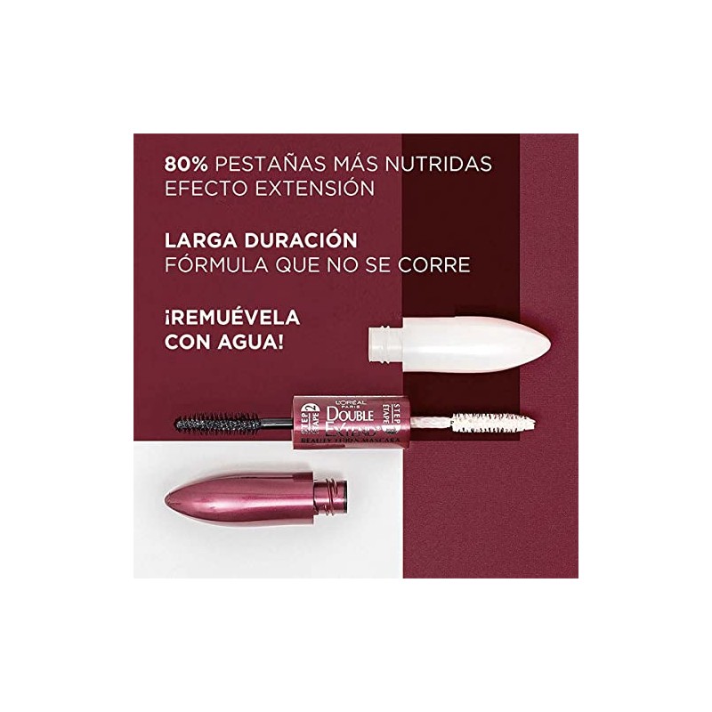 L'Oreal Paris, Mascara De Pestañas Lavable Double Extension Beauty Therapy,
