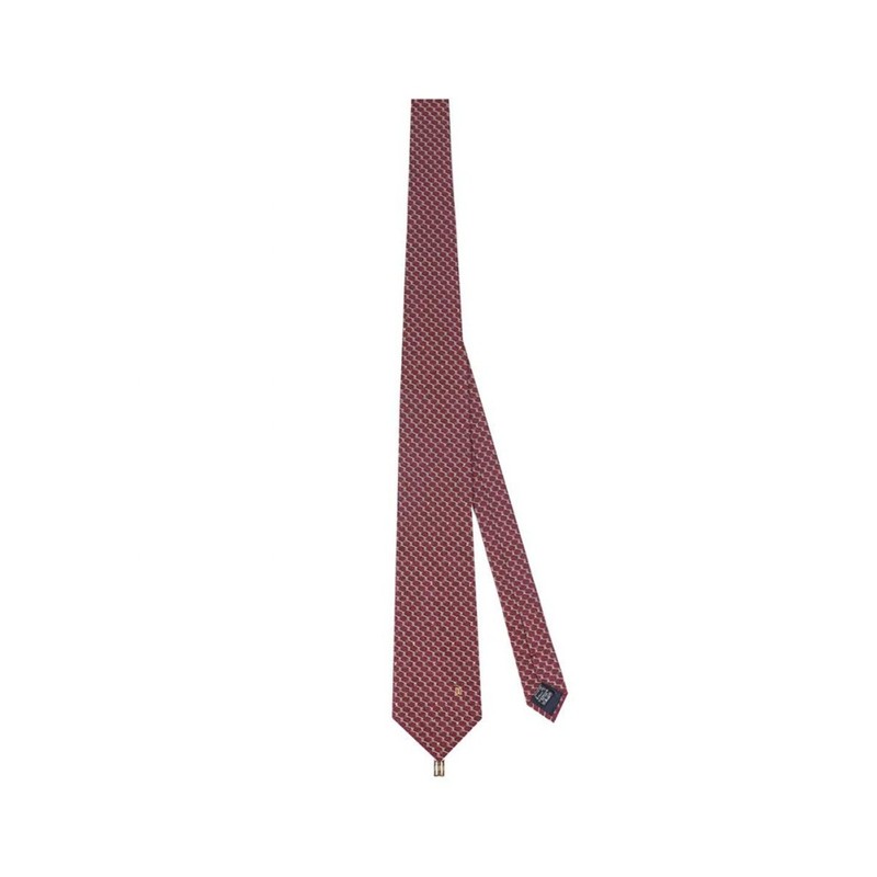 Daks Shirt Cubic All-Over Pattern Tie Red_DLF1ACF1105R2