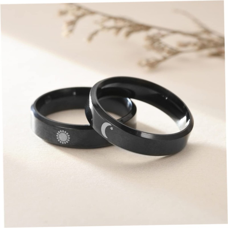 FOMIYES 2 Pairs Matching Promise Rings for Him and Her