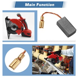 20 Piece Carbon Motor Brushes, Carbon Brushes Motor Charcoals, Carbon Brushes Charcoal Pens, 100 Electric Motor Carbon Brushes, Carbon Brushes for Engine Cleaning, 5 mm x 8 mm x 16 mm