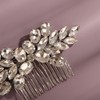 BERYUAN Rhinestone Hair Comb with Crystal Bridal Side Piece for