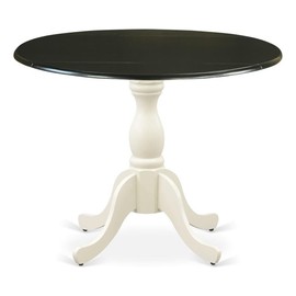 East West Furniture DST-BLW-TP Dublin Kitchen Table - a Round Dining Table Top with Dropleaf & Pedestal Base, 42x42 Inch, Multi-Color