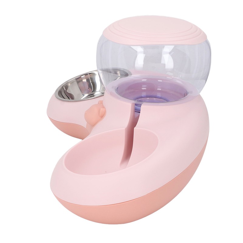 Double Cat Bowls Pet Food and Water Bowl Set Tilted
