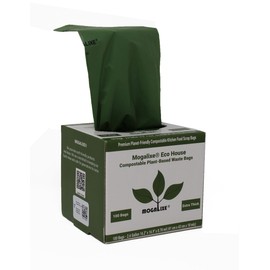 Mogalixe Compostable Trash Bags, 2.6 Gallon, 100 Bags Total Count
