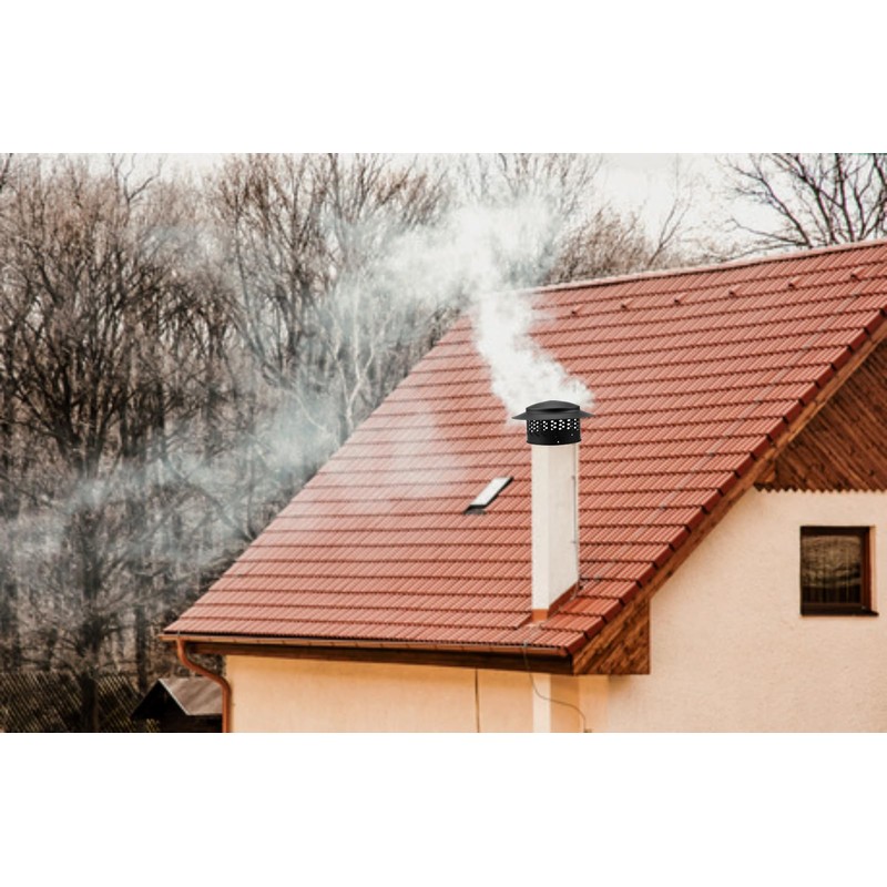 Ankuce Cone Top Chimney Cap, RoundChimney Cover Cap Outside Roof