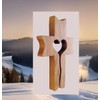 Kaltner Präsente Gift Idea - Wall Cross Real Beech Wood