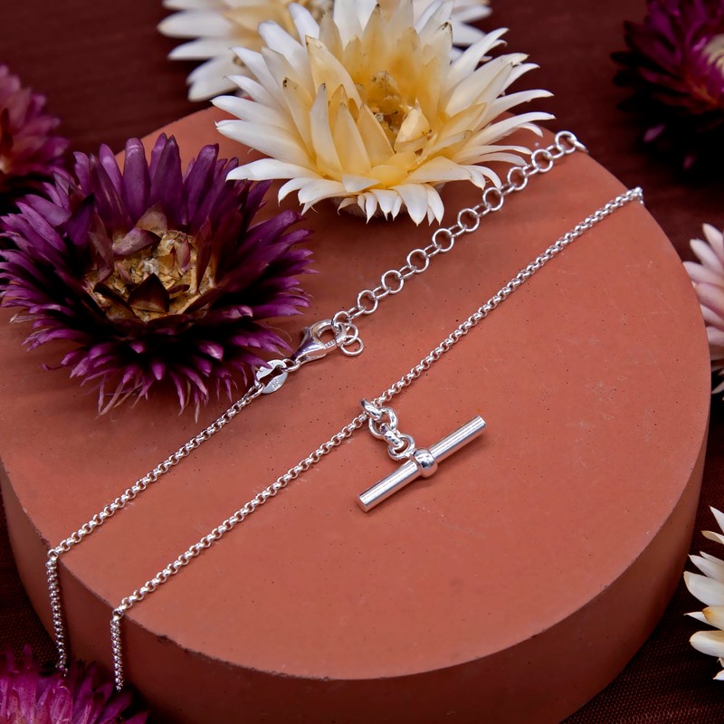 Tuscany Silver Women's Sterling Silver Belcher 20mm x 8mm T-Bar