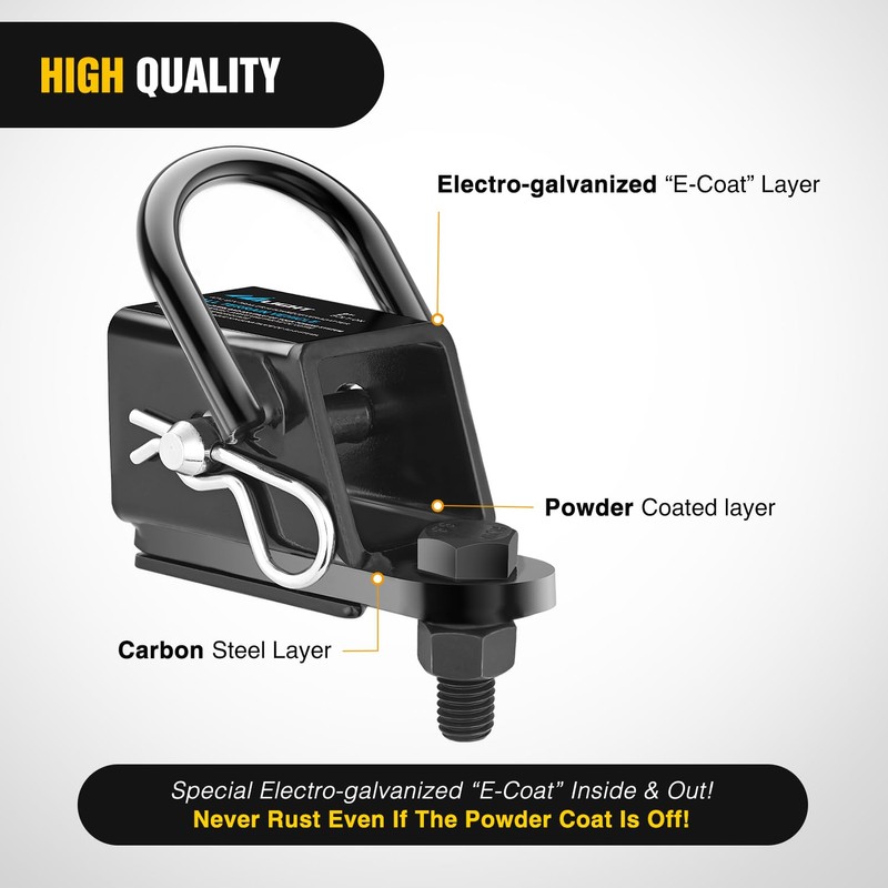 Nilight 2 Inch Rear Trailer Hitch Receiver Kit for ATV