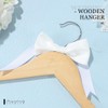 Yean Bow Knot Wedding Hangers Natural Wood Color Bridegroom Dress