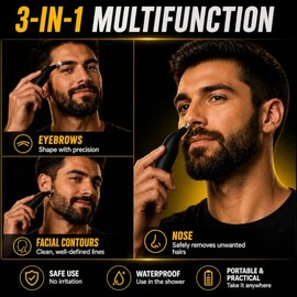 3.0 Guide Comb Nose Ear Eyebrow Forehead Compatible O Blade QP2734 QP2824 QP25XX QP26XX Pro 360 QP65XX QP66XX Precise Trim Effortless Painless Trimmer Men