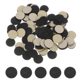 HARFINGTON 100pcs Round Adhesive Felt Circles, 13mm 1/2" Pre Cut Felt Craft Stickers Non-Woven Mini Felt Fabric Circles for DIY Sewing Handcraft Cut Projects Craft Finishing, Black