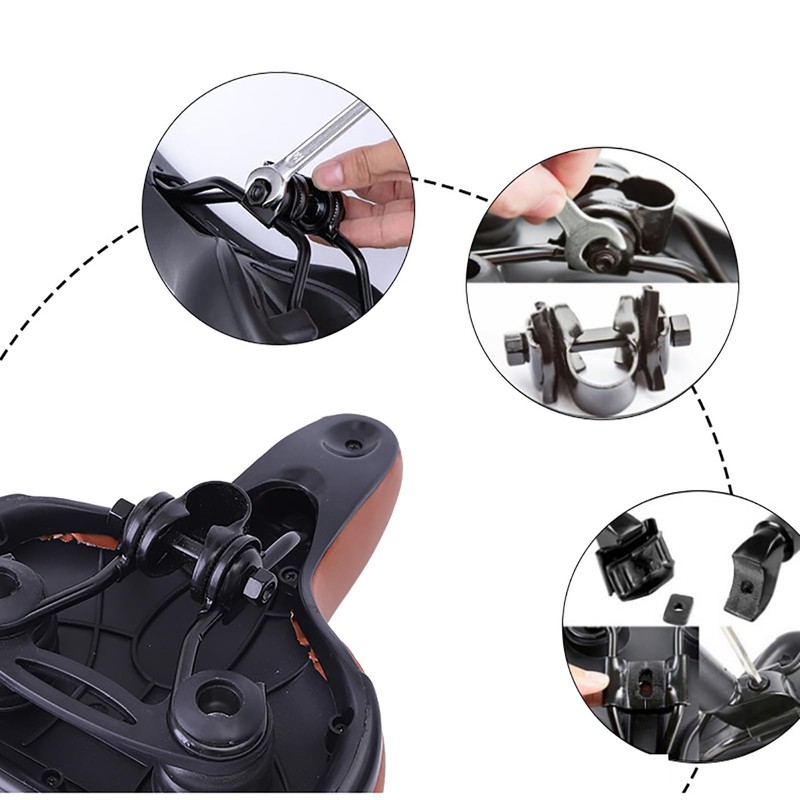 TAHUAON Comfortable Extra Wide Bicycle Saddle with Suspension Great Replacement