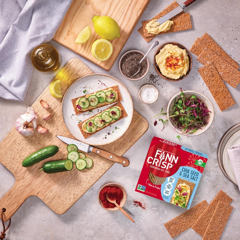 Finn Crisp Chia Seed Sourdough Rye Thins Crispbread, 6.8 Ounce