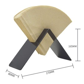 POEFT Stainless Steel Coffee Filter Paper Container Holder for Kitchen Bar Cafes Bar Coffee Shop Filter Paper Holder