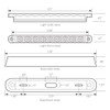 Grand General 76092 Red 6-1/2" 9-LED Sealed Light Bar with
