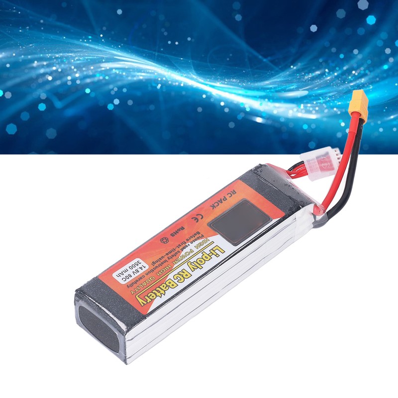 3500mAh Lipo Battery 80C Discharge Rate 14.8V 4S XT60 Plug