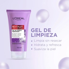 Kit L'Oréal Paris Revitalift Ácido Hialurónico: Sérum rellenador facial Crema día Gel limpiador 3 piezas Hidrata intensamente y rellena líneas de expresión aprobado por dermatólogos skin care