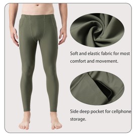 UPF 50+ Men's Surfing Leggings Sun Protection Swimming Pants(6011armygreen-L) Olive
