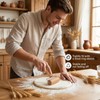 2 Pcs Small Rolling Pin with Handle, Wood Rolling Pins,