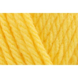 Sirdar Hayfield Bonus Chunky Crochet Yarn, 100% Acrylic Soft Knitting Wool for Cardigans, Jumpers, Sweaters, Ponchos and Capes - 100g Ball - Bright Lemon (819) - Single (11 Ball)