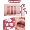Erinde Delineador de Labios Peel off, Pintalabios Mate Resistente al