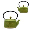 Cast Iron Teapot with Sunflower Pattern,SECHUDO Tea Kettle Coated with