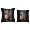 USA American Flag - Dodgeball Mom Throw Pillow