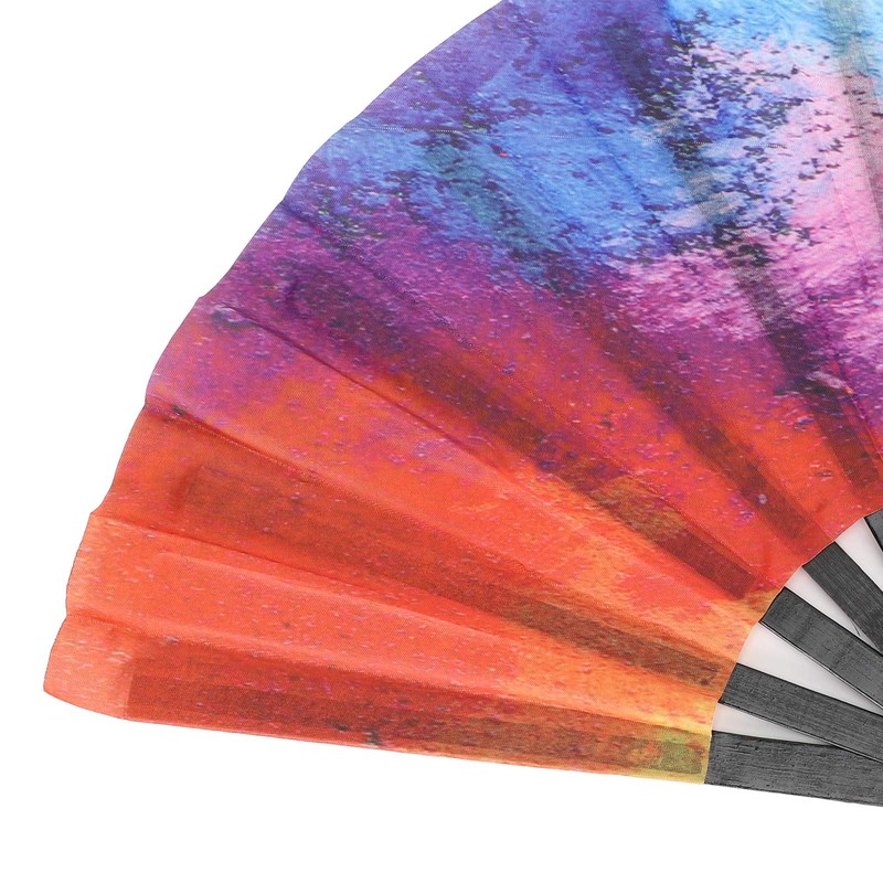 Hapivida Large Hand Fan Colourful Fan Hand Fan 35 cm