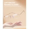 LUFF Lightweight Reading Glasses for Women Men Blue Light Blocking