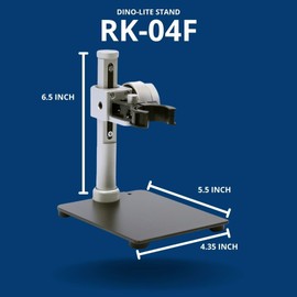 Dino-Lite RK-04F Fine Adjustment Rack Stand, Portable & Lightweight – 4.35" x 5.5" x 6.5"