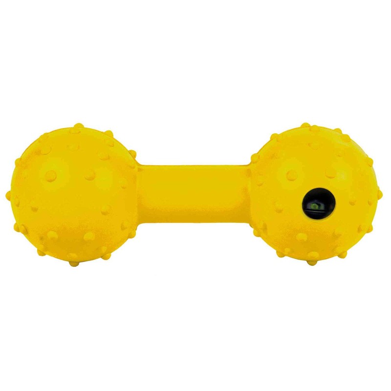 Trixie Natural Rubber Dumbbell with Bell for Dog, 12 cm