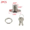 MY MIRONEY 2PCS Silver Drawer Lock with Keys Hardware Furniture