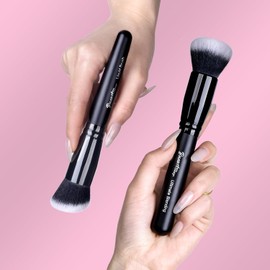Viewart Design Ultimate Blending Makeup Brush with Liquid Blusher Brush Cream Foundation Bronzer & Mineral Powder Soft and Dense Bristol Cruelty Free M9 / 뷰아트 디자인 리퀴드 블러셔 브러시를 사용한 궁극의 블렌딩 메이크업 브러시 크림 파운데이션 브론저 & 미네랄 파우더 부드럽고 촘촘한 브리스틀 크루얼티 프리 M9