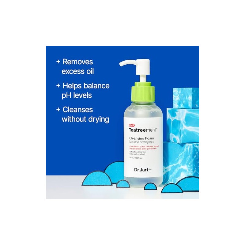 Dr.Jart+ Teatreement Cleansing Foam Korean Face Wash for Oily Skin