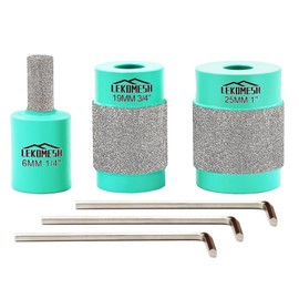 LEKOMESH Glass Grinder Bits for Stained Glass - 1 1/4 3/4 Inch Brass Core Stained Glass Grinder Bit, Diamond Grinder Bit Head Tools, Stained Glass Diamond Grinder Bit